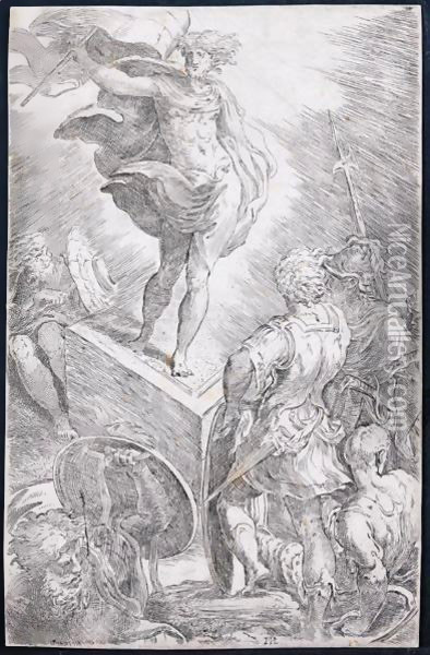 Resurrezione Oil Painting - Girolamo Francesco Maria Mazzola (Parmigianino)