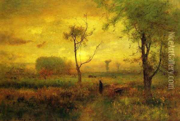 Sunrise Oil Painting - George Inness