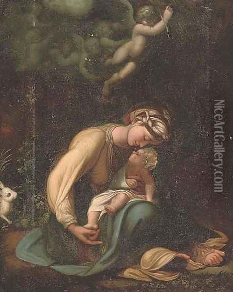 La Zingarella Oil Painting - Antonio Allegri da Correggio