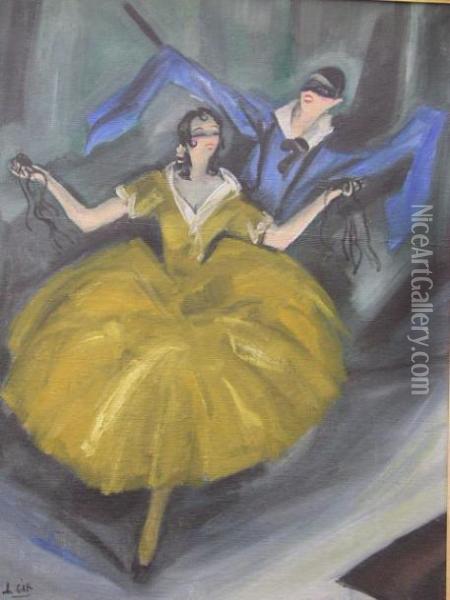 Danseurs Masques Oil Painting - Charles F. Girard Gir