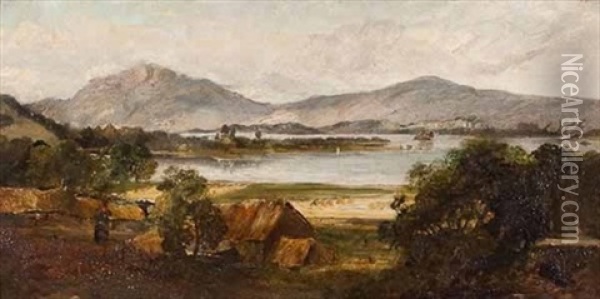 View Of The Loch Oil Painting - Horatio McCulloch