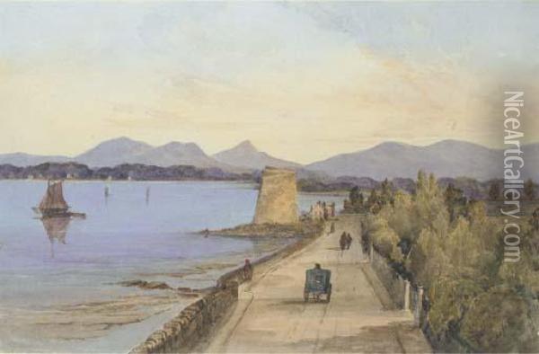 Strand Road Near Sandymount, Dublin Oil Painting - Thomas Lindsay