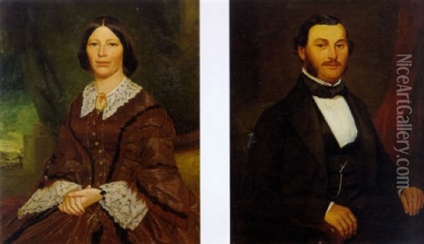 Portrait Of Catherine Macphillamy Oil Painting - Joseph Backler