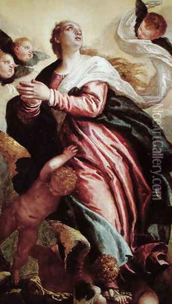 Assumption of the Virgin 2 Oil Painting - Paolo Veronese (Caliari)