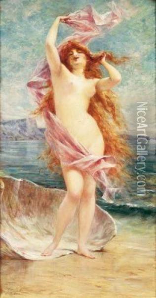 La Naissance De Venus. 1898 Oil Painting - Theobald Chartran