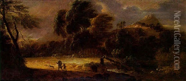Paysage Par Temps D'orage Oil Painting - Philip James de Loutherbourg
