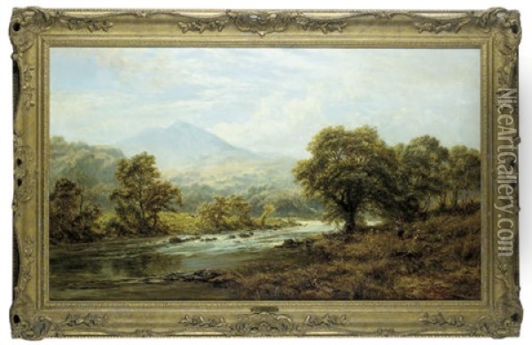 Moel Siabod From The Llugwy Oil Painting - Robert Gallon