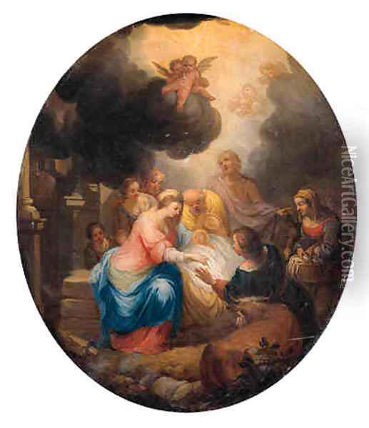 The Adoration of the Shepherds Oil Painting - Balthasar Beschey