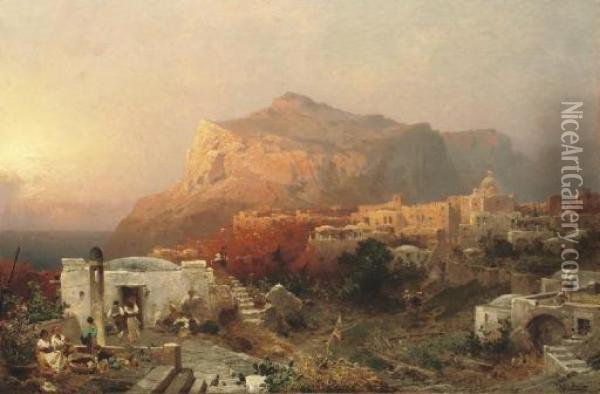 Capri Oil Painting - Franz Richard Unterberger