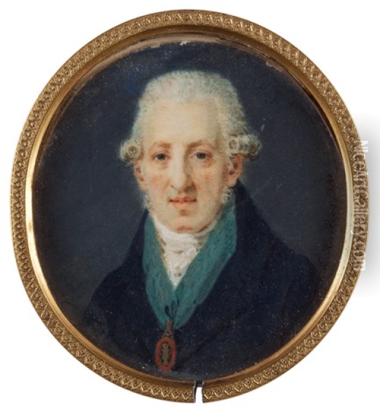 Louis Masreliez (1748-1810) Oil Painting - Leonard Henrik Roos af Hjelmsaeter
