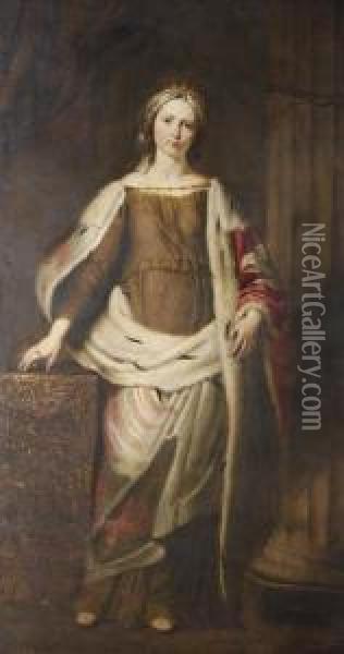 An Historical Portrait Of A Queen Oil Painting - Andrea Soldi