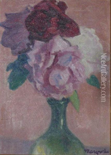 Bouquet De Roses Oil Painting - Albert Marquet