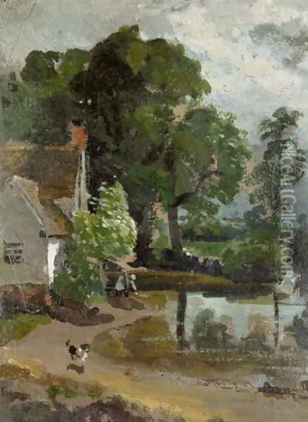 Willy Lott's House, near Flatford Mill, c.1811 Oil Painting - John Constable