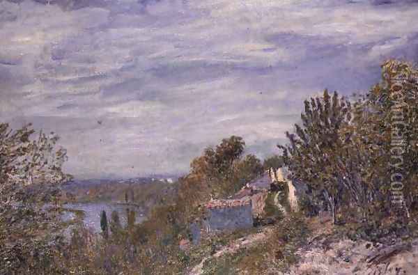 Path in the Gardens of By, May Morning, c.1891 Oil Painting - Alfred Sisley