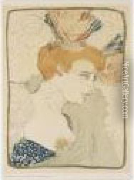 Mademoiselle Marcelle Lender En Buste (w. 99; D.102;a. 131) Oil Painting - Henri De Toulouse-Lautrec