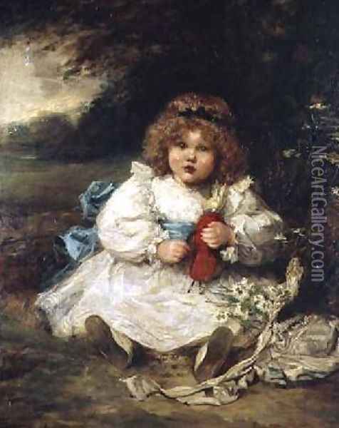 Portrait of Dorot Daughter of Sir Charles Swinfen Eady Oil Painting - Marie Elizabeth Seymour Lucas