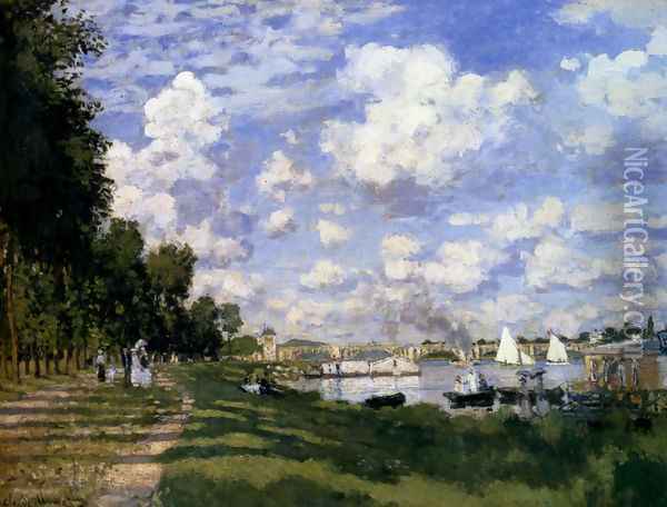 The Marina At Argenteuil Oil Painting - Claude Oscar Monet