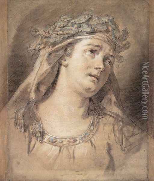 Sorrow Oil Painting - Jacques Louis David