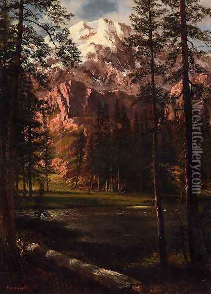 Mountain Lake I Oil Painting - Albert Bierstadt