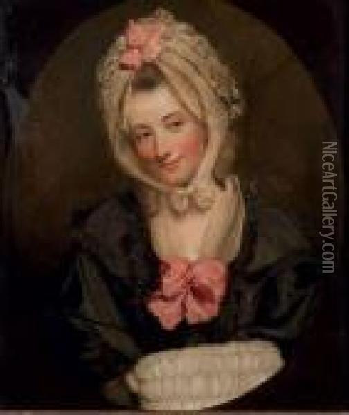 Portrait De Dame Au Manchon Oil Painting - Nicolas Lancret