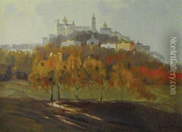 Chateau En Automne Oil Painting - Alexandre Altmann