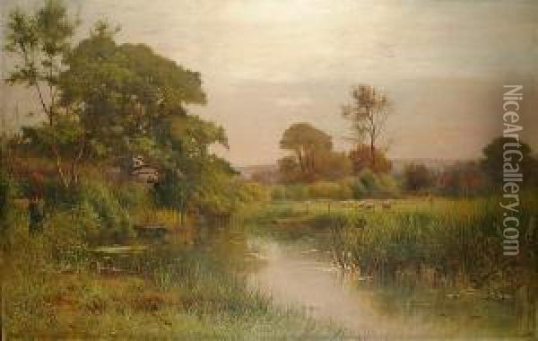 A Pool On The Medway Oil Painting - Ernest Parton