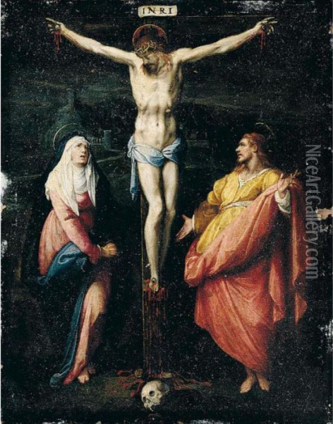The Crucifixion Oil Painting - Jacopo Zucchi