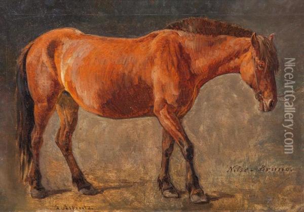 Hesten Nilse-bruno Oil Painting - Anders Monsen Askevold