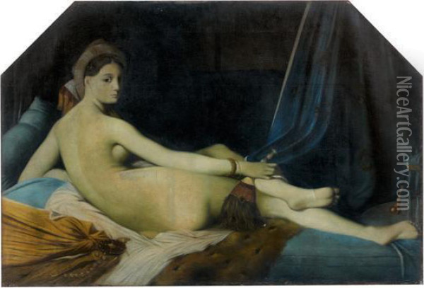 La Grande Odalisque Oil Painting - Jean Auguste Dominique Ingres