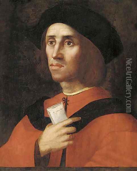 Portrait of a scholar Oil Painting - Ridolfo Ghirlandaio