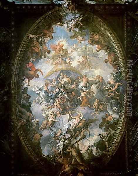 Ceiling of the Painted Hall, 1707-14 Oil Painting - Sir James Thornhill