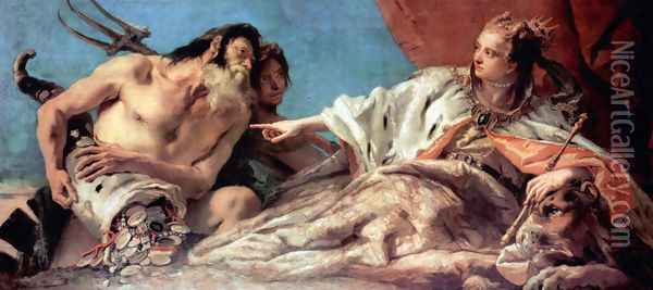 Neptune Oil Painting - Giovanni Battista Tiepolo