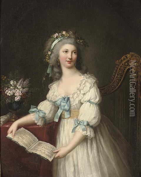 Portrait Of Marie-francoise Dumesnil Oil Painting - Marie-Victoire Lemoine