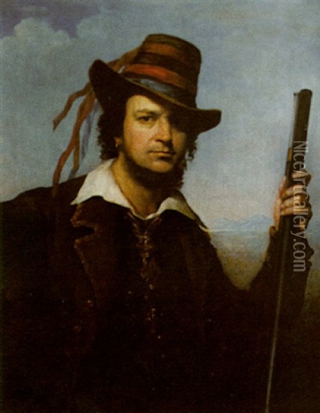 Self-portrait As A Brigand Oil Painting - William Daniels