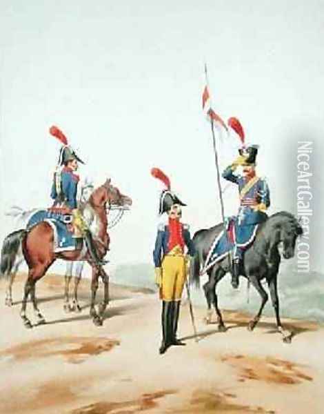 French Troops Oil Painting - Marbot, Alfred de