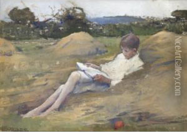 Alec Reading Oil Painting - Elizabeth A.Stanhope Forbes
