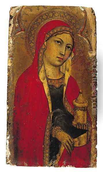 Saint Mary Magdalene a fragment from an altarpiece Oil Painting - Taddeo Di Bartolo