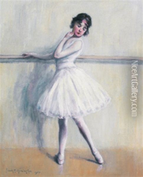 Danseuse A La Barre Oil Painting - Frank Milton Armington