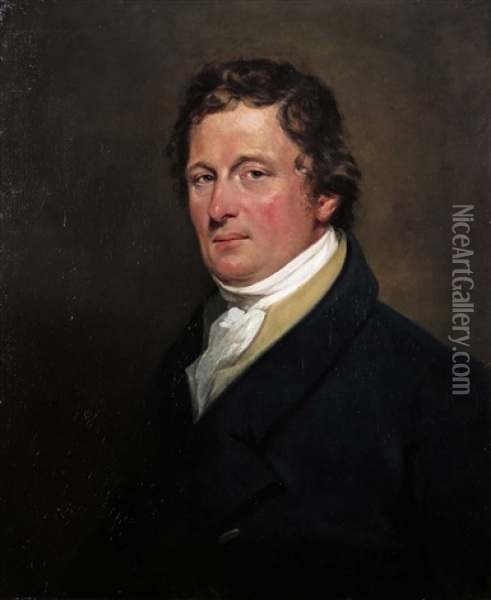 Portrait Of Charles Warren (1762-1823) Oil Painting - Sir John Hoppner