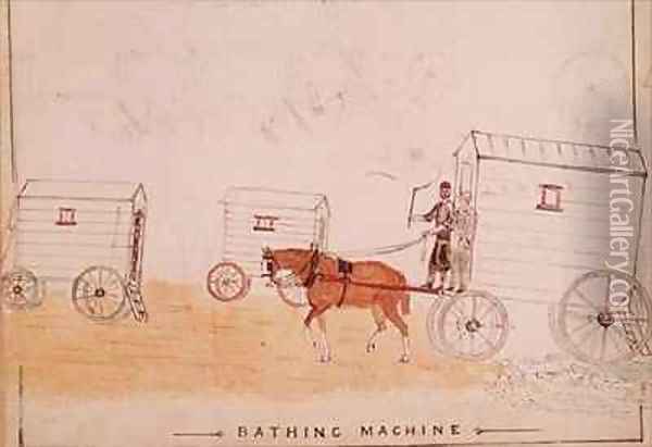 The Bathing Machine Oil Painting - William Francis Freelove