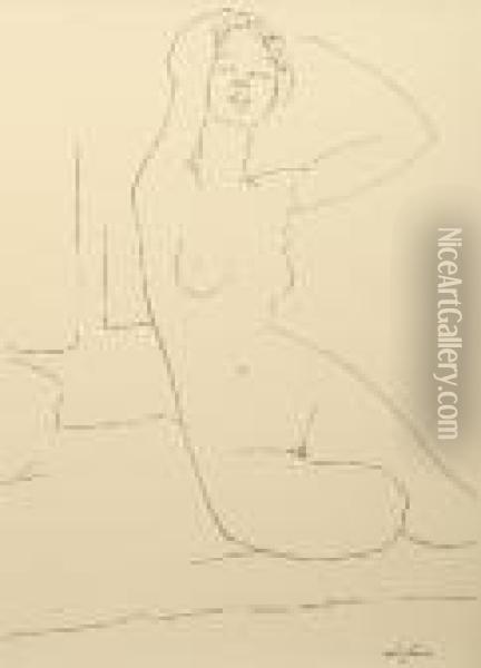 Nue - Die Nackte Oil Painting - Amedeo Modigliani