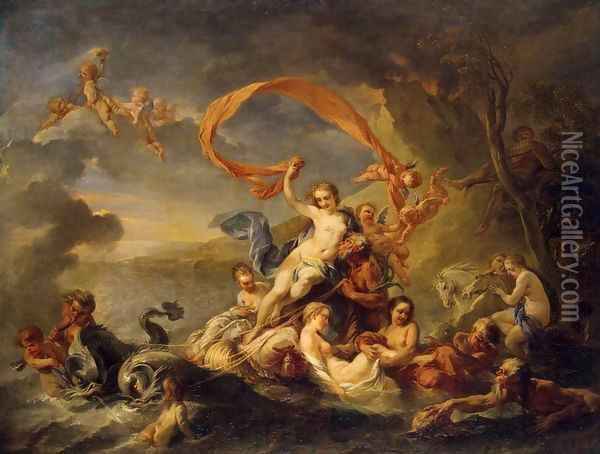 Triumph of Galatea Oil Painting - Jean Baptiste van Loo