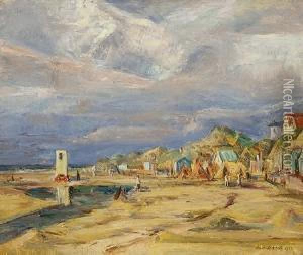 Beach Scene Oil Painting - Elliott Seabrooke