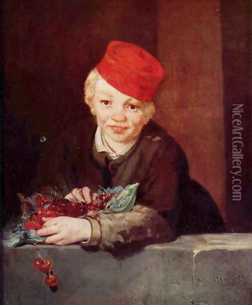 Boy with cherries Oil Painting - Edouard Manet