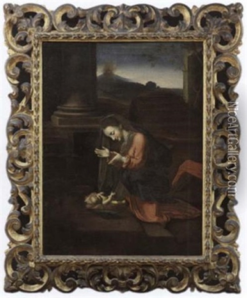 Madonna Das Kind Anbetend Oil Painting -  Correggio