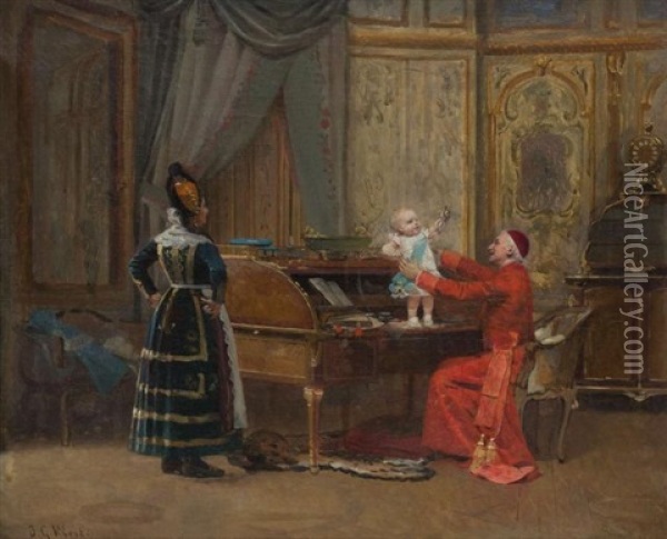 Le Petit-neveu Oil Painting - Jehan Georges Vibert