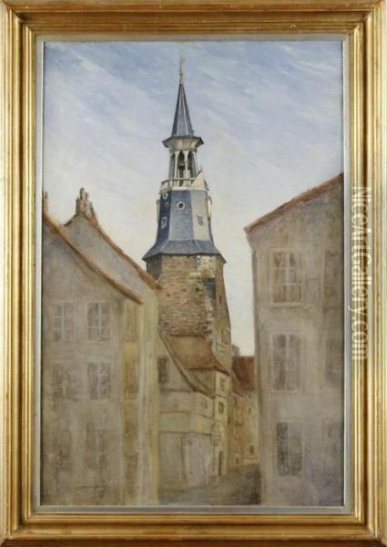 Stadsmotiv Oil Painting - Wilhelm von Gegerfelt