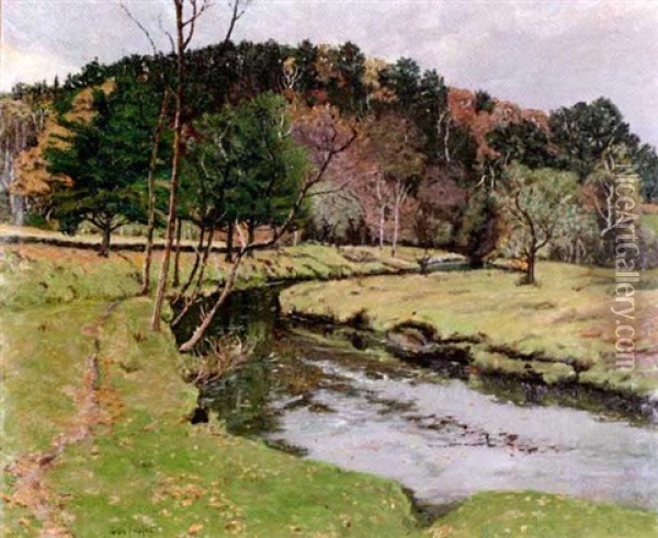 On The Riverbank Oil Painting - Ben Foster