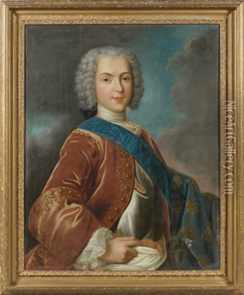 Portrait Du Dauphin, Fils De Louis Xv Oil Painting - Louis Michel van Loo