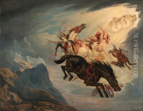 The Fall Of Phaeton Oil Painting - James Ward